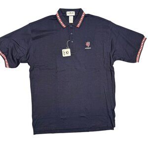 NWT La Mode Polo Shirt Short Sleeve Lionhead Golf Club Blue Cotton XXL